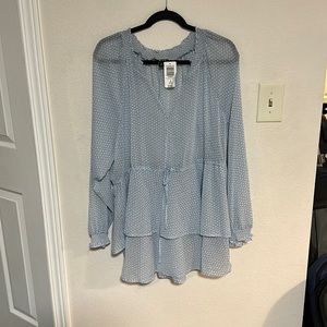 Torrid peplum top sheer